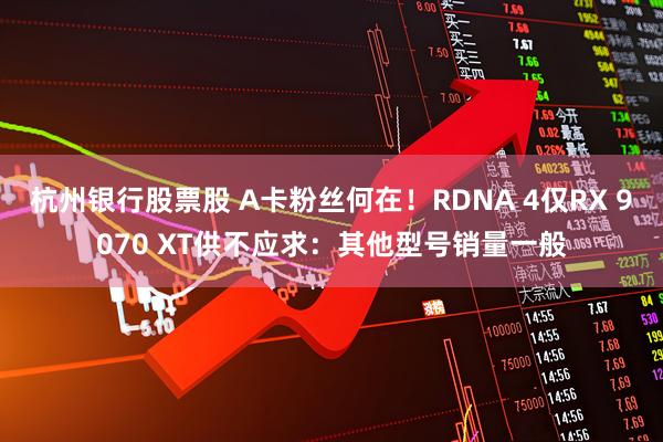 杭州银行股票股 A卡粉丝何在！RDNA 4仅RX 9070 XT供不应求：其他型号销量一般